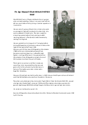 A preview of a PDF biography for Whitehill, Maxwell Elliott